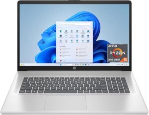 HP portátil de 17.3”, HD+, AMD Ryzen 5 7520U, 16 GB de RAM, SSD de 512 GB, gráficos AMD Radeon, Windows 11 Home, color plata natural